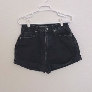Black denim shorts from Target